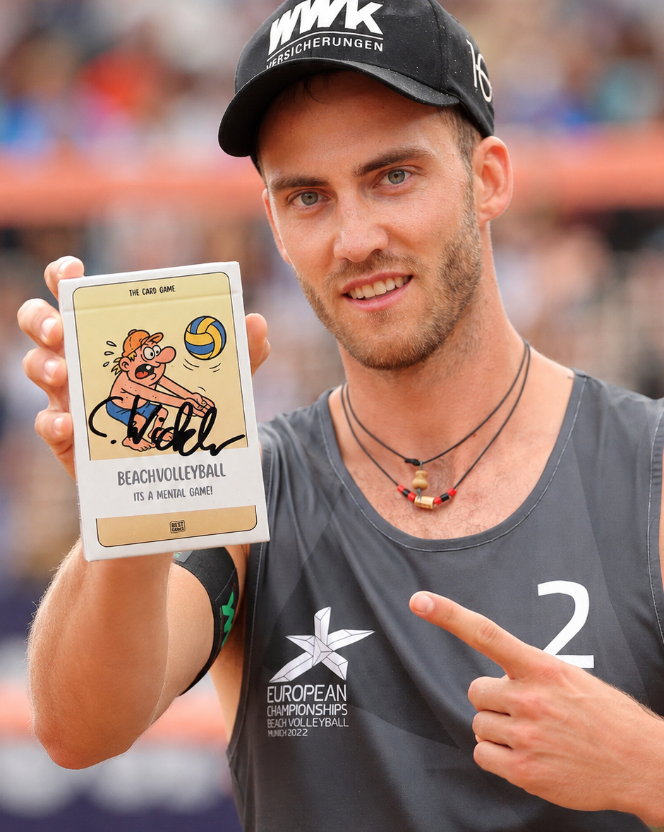 Autographed edition of Beachvolleyball - The Cardgame signed by Clemens Wickler